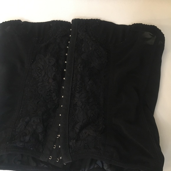 💕VINTAGE Black Lace Corset Womens Small - Picture 5 of 5